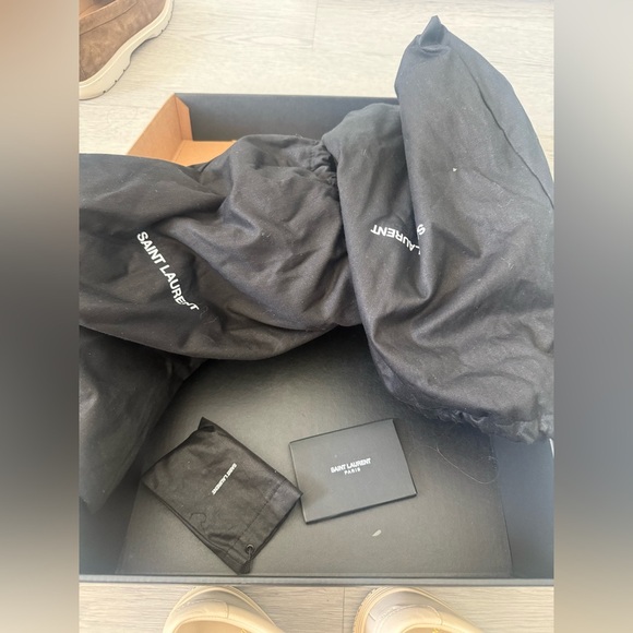 YSL Saint Laurent Sneakers Andy Low Top Brooklyn Dark Coquille Woman’s US 6.5 - Picture 6 of 9